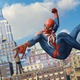 Spider-Man swings through a bright sunny NYC.
